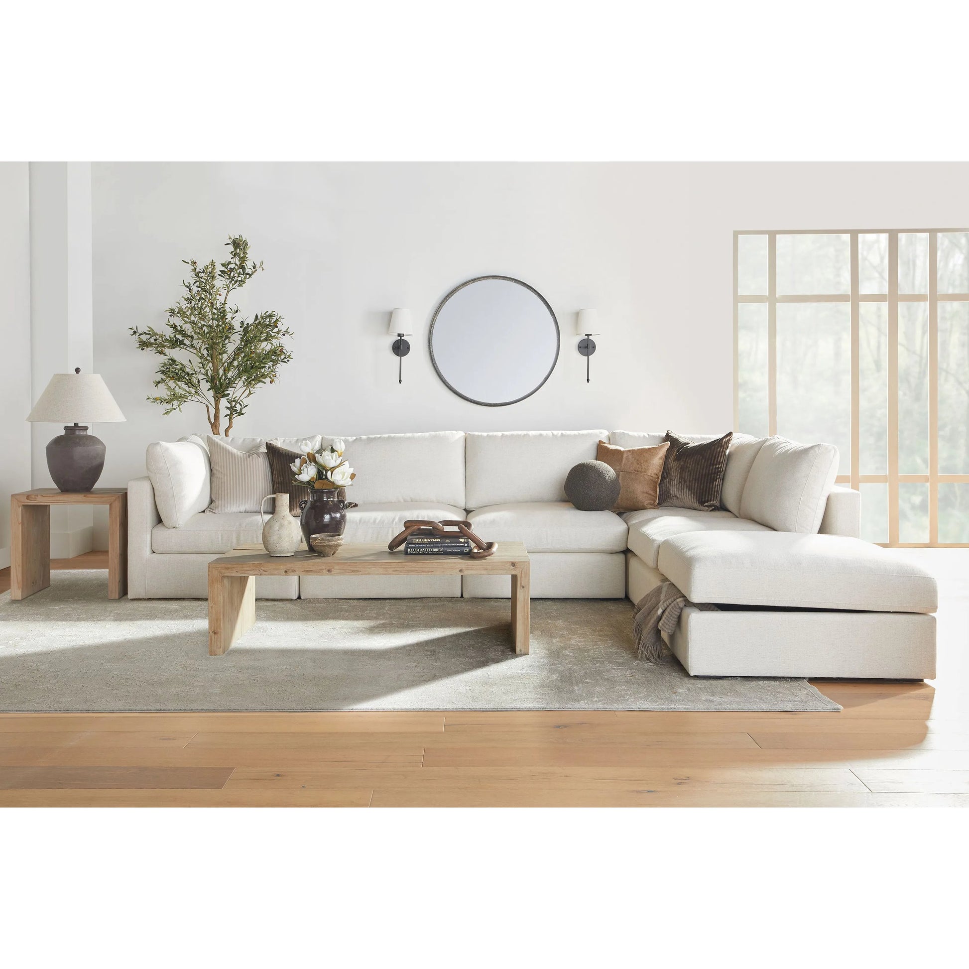 Daley Corner Chair by Essentials For Living in livesmart halifax ivory, espresso. Made from solid oak wood, mdf, plywood in a modern style.