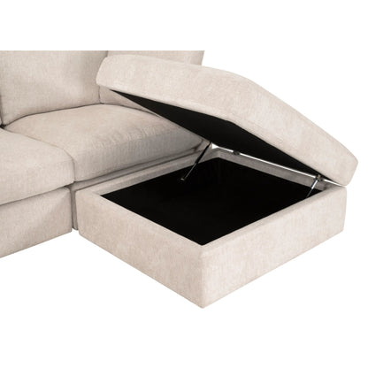 Daley Storage Ottoman by Essentials For Living in livesmart halifax ivory, espresso. Made from solid oak wood, mdf, plywood in a modern style.