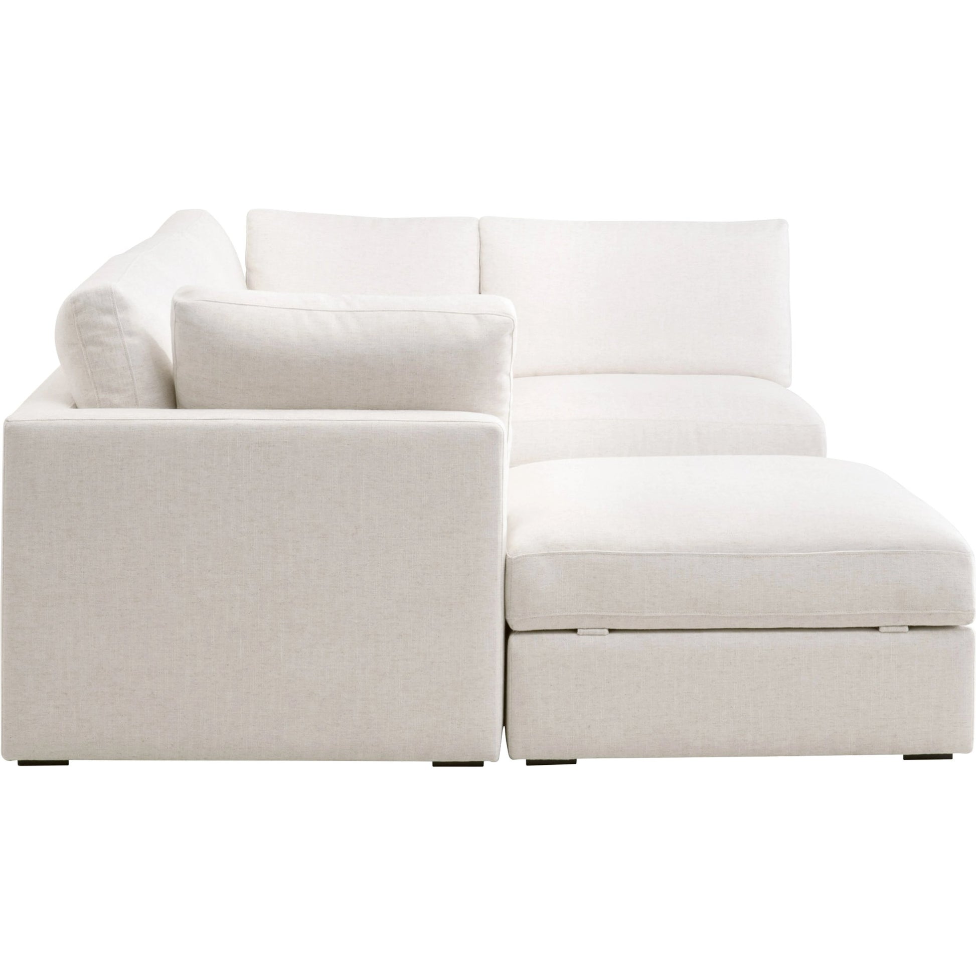 Daley Storage Ottoman by Essentials For Living in livesmart halifax ivory, espresso. Made from solid oak wood, mdf, plywood in a modern style.