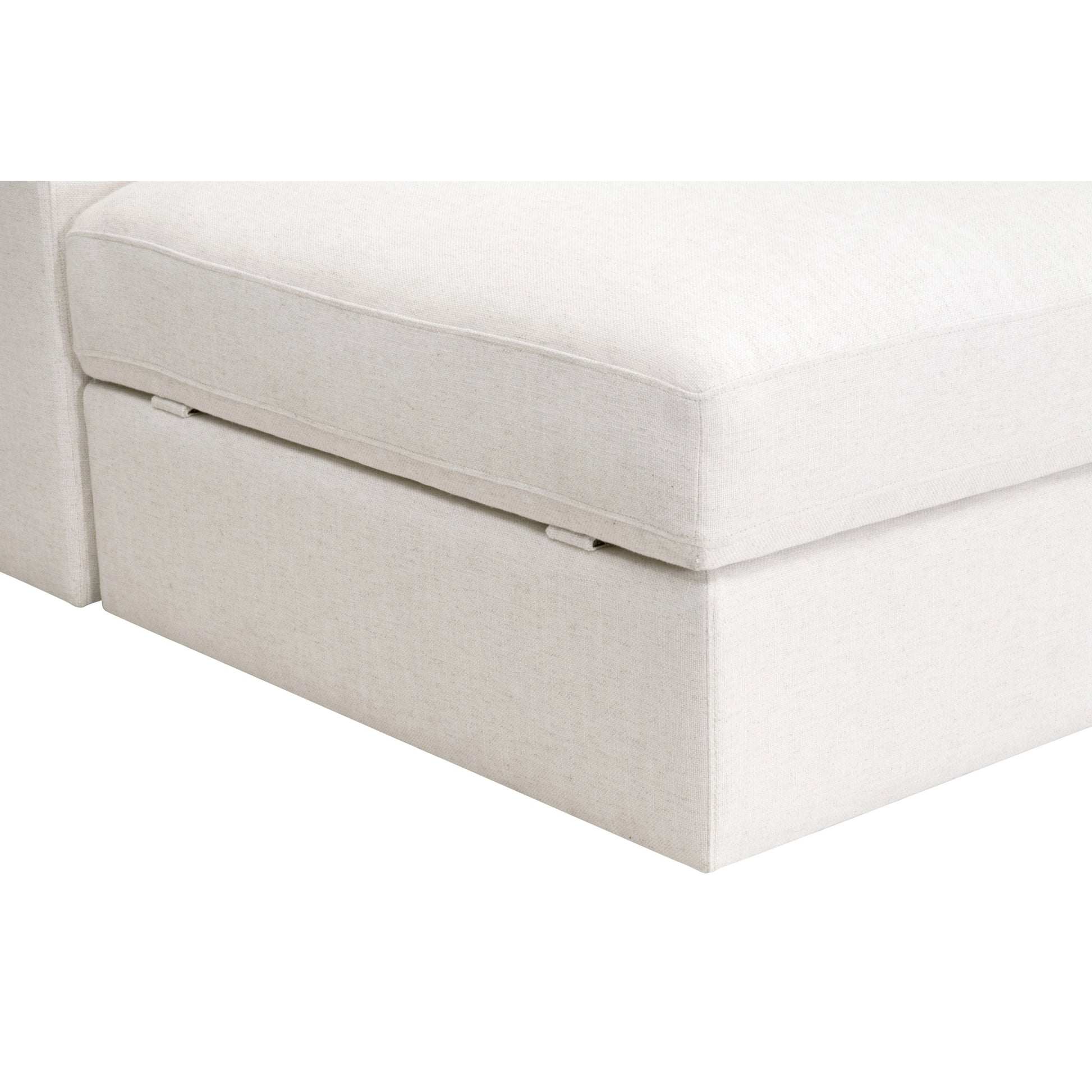Daley Storage Ottoman by Essentials For Living in livesmart halifax ivory, espresso. Made from solid oak wood, mdf, plywood in a modern style.