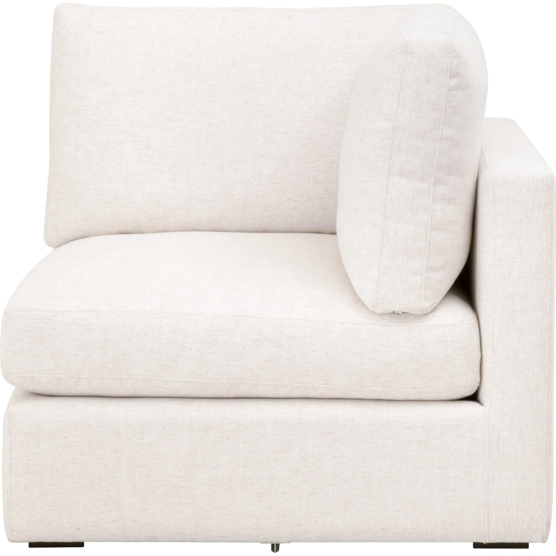 Daley Corner Chair by Essentials For Living in livesmart halifax ivory, espresso. Made from solid oak wood, mdf, plywood in a modern style.