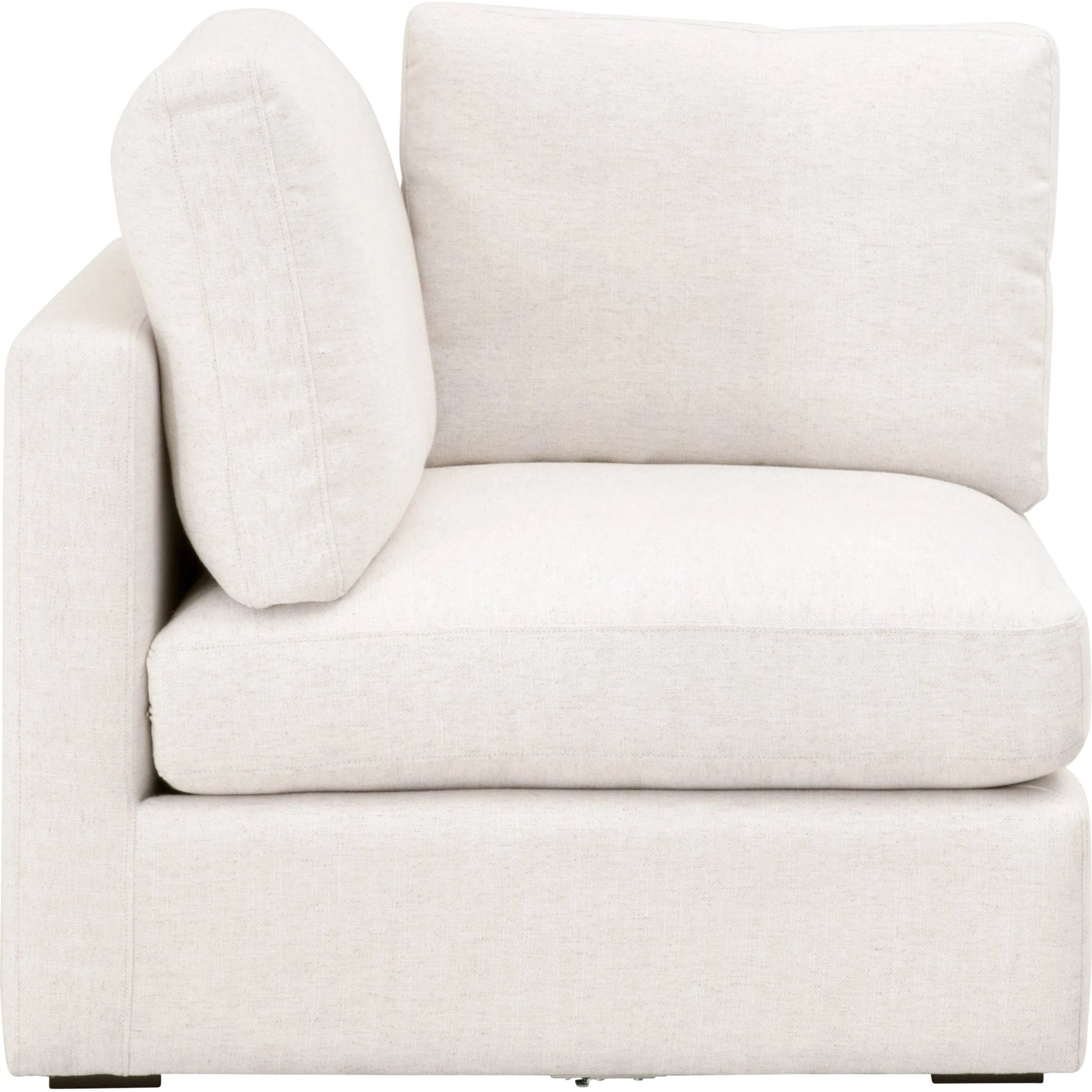 Daley Corner Chair by Essentials For Living in livesmart halifax ivory, espresso. Made from solid oak wood, mdf, plywood in a modern style.