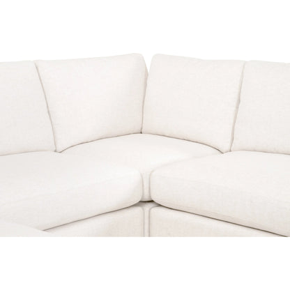 Daley Corner Chair by Essentials For Living in livesmart halifax ivory, espresso. Made from solid oak wood, mdf, plywood in a modern style.