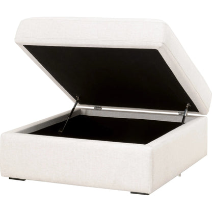 Daley Storage Ottoman by Essentials For Living in livesmart halifax ivory, espresso. Made from solid oak wood, mdf, plywood in a modern style.