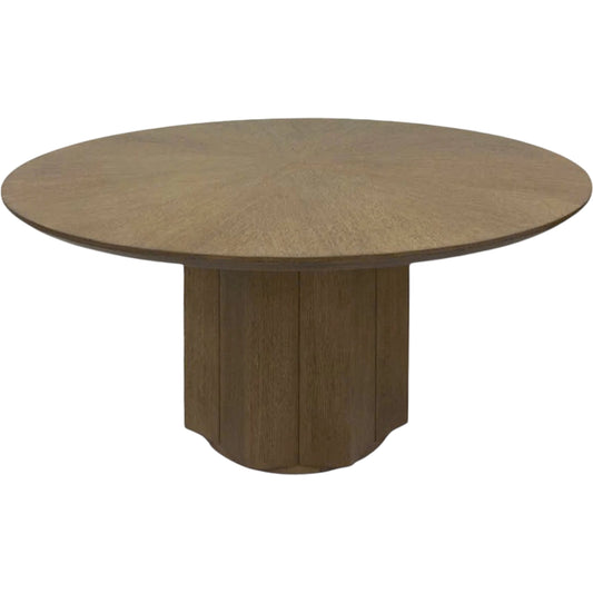 Dalarna 60" Dining Table by Surya in gray. Made from oak veneer, rubber wood in a transitional style.