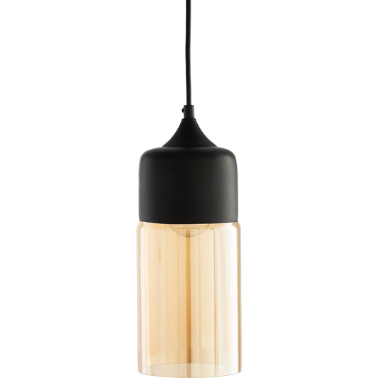 Dean - 33988 by Surya in fixture: black, champagne, cord: black and mattetranslucent. Made from fixture: metal, glass in a modern style.