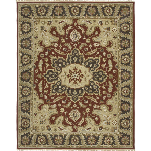 DAN-6001 Rug by Surya in burgandy, beige, dark brown, light olive, olive. Made from 100% wool in a unique style.