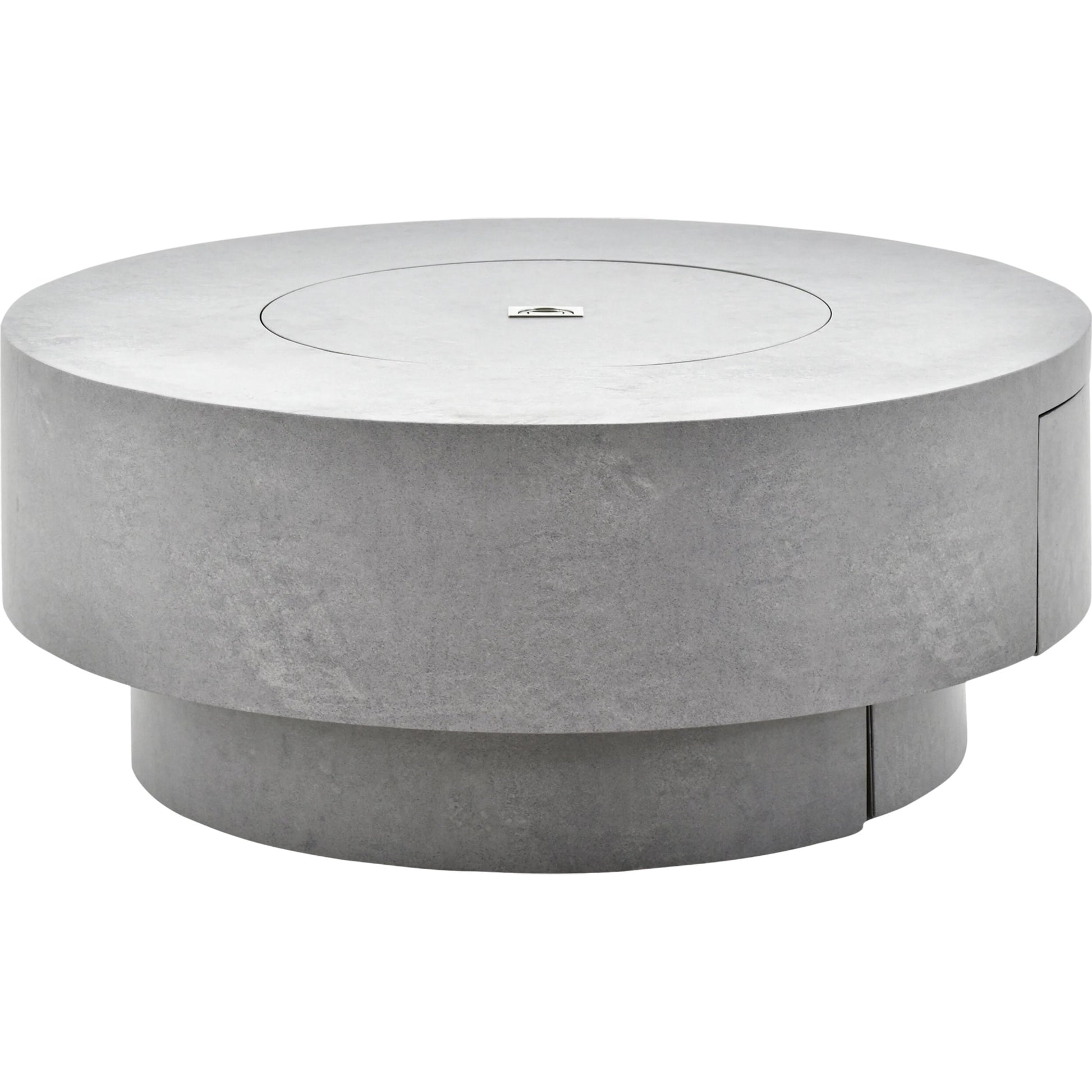 Daniella Indoor/Outdoor Fire Table by Surya in gray. Made from aluminum in a transitional style.