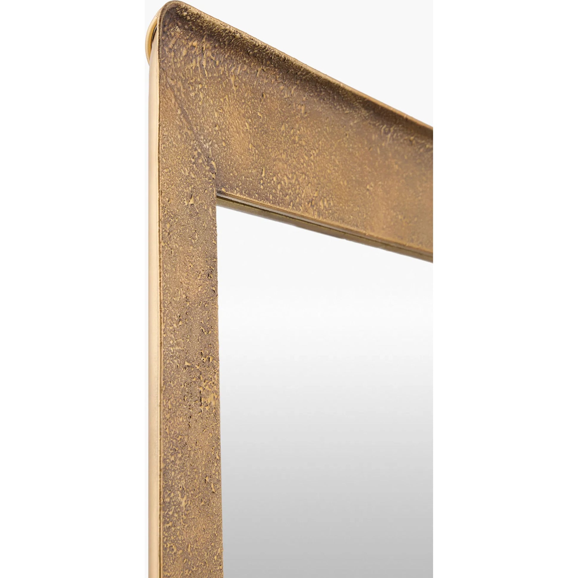 Danica Accent Mirror by Surya in gold and antiqued gold. Made from iron in a modern style.