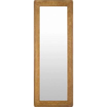 Danica Full Length Mirror by Surya in gold and antiqued gold. Made from iron in a modern style.