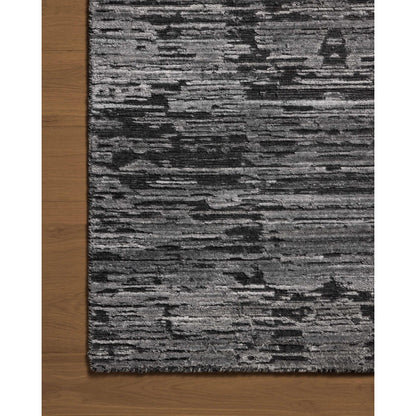 Daniel DAN-03 Rug by Jean Stoffer x Loloi in charcoal. Made from viscose, wool in a unique style.