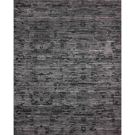 Daniel DAN-03 Rug by Jean Stoffer x Loloi in charcoal. Made from viscose, wool in a unique style.