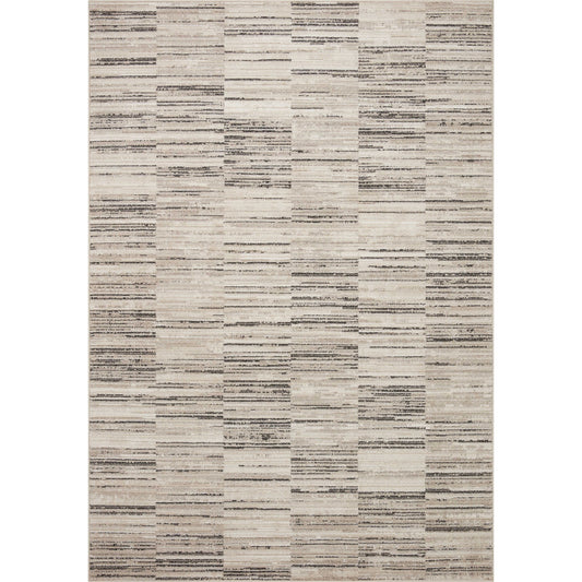 Darby DAR-01 Rug by Loloi II in charcoal, sand. Made from 100% polyester in a unique style.