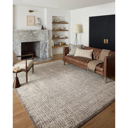 Darby DAR-04 Rug by Loloi II in ivory, stone. Made from 100% polyester in a unique style.