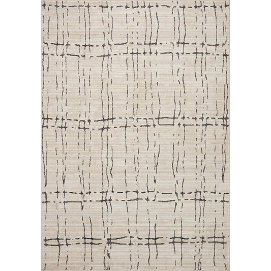 Darby DAR-06 Rug by Loloi II in sand, dark. grey. Made from 100% polyester in a unique style.