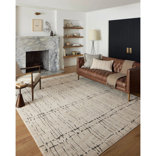 Darby DAR-06 Rug by Loloi II in sand, dark. grey. Made from 100% polyester in a unique style.