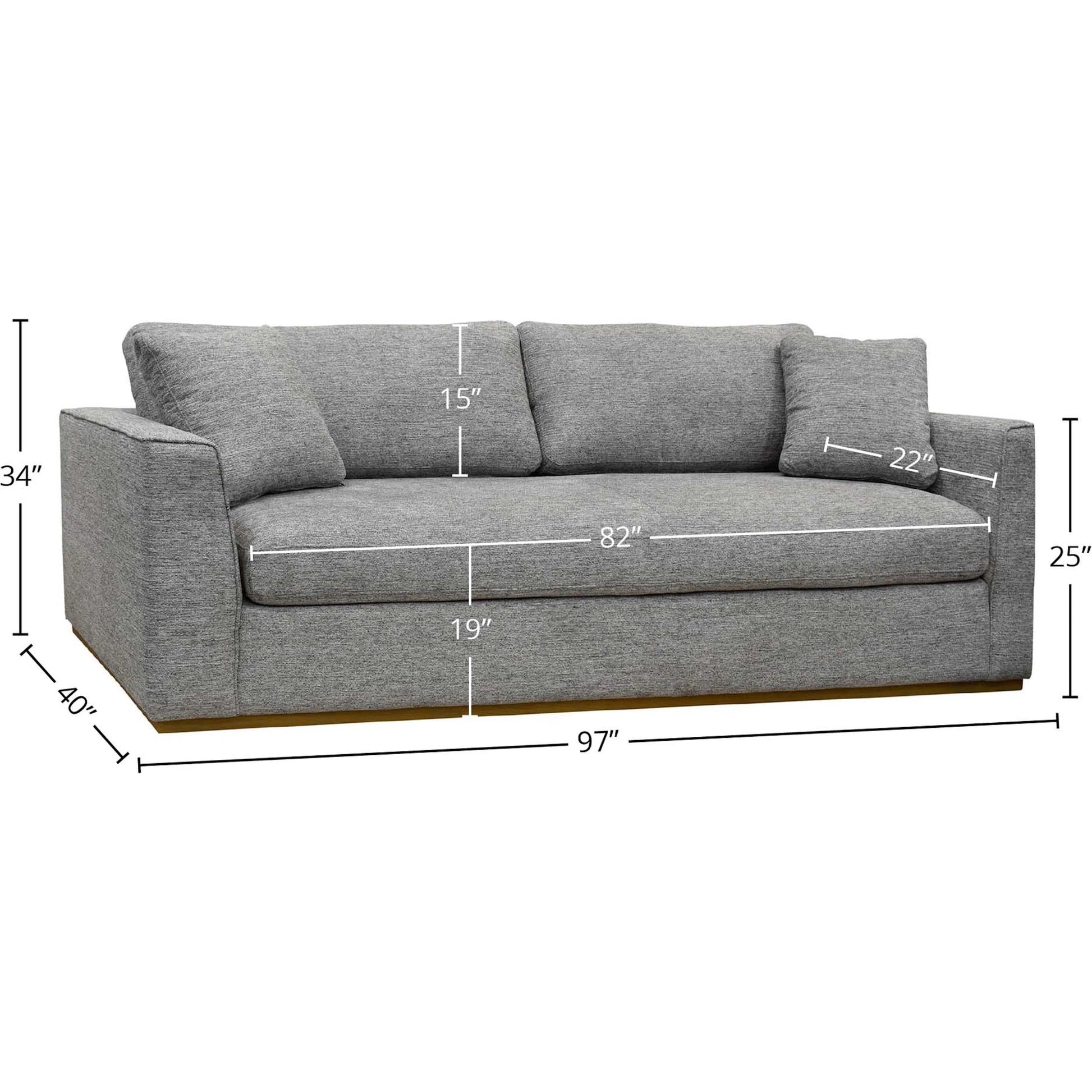 Anderson Sofa by LH Imports in brown. Made from pine, hardwood, polyester, pu foam, polyester fiber in a modern style.