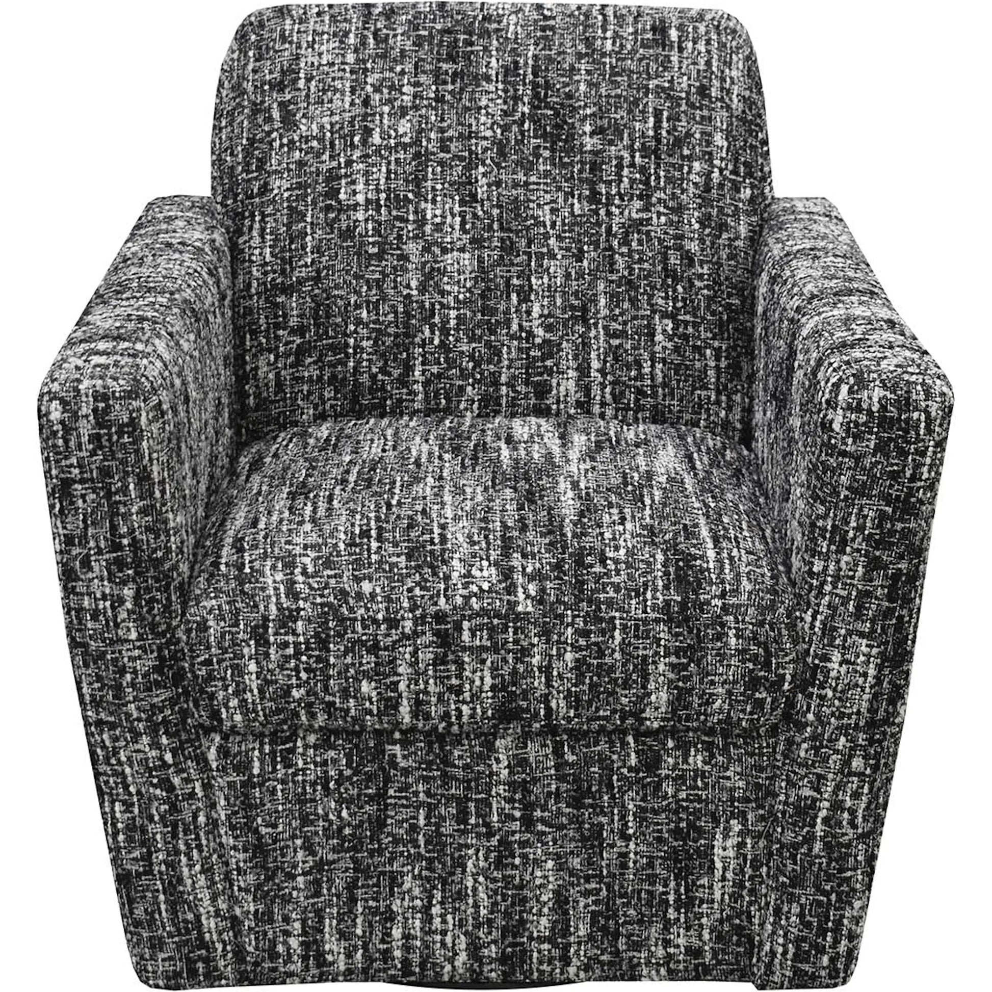 Cooper Swivel Club Chair by LH Imports in matte black. Made from pine, hardwood, metal, pu foam, polyester in a modern style.