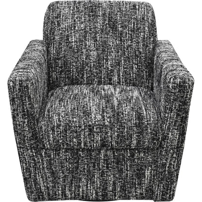 Cooper Swivel Club Chair by LH Imports in matte black. Made from pine, hardwood, metal, pu foam, polyester in a modern style.