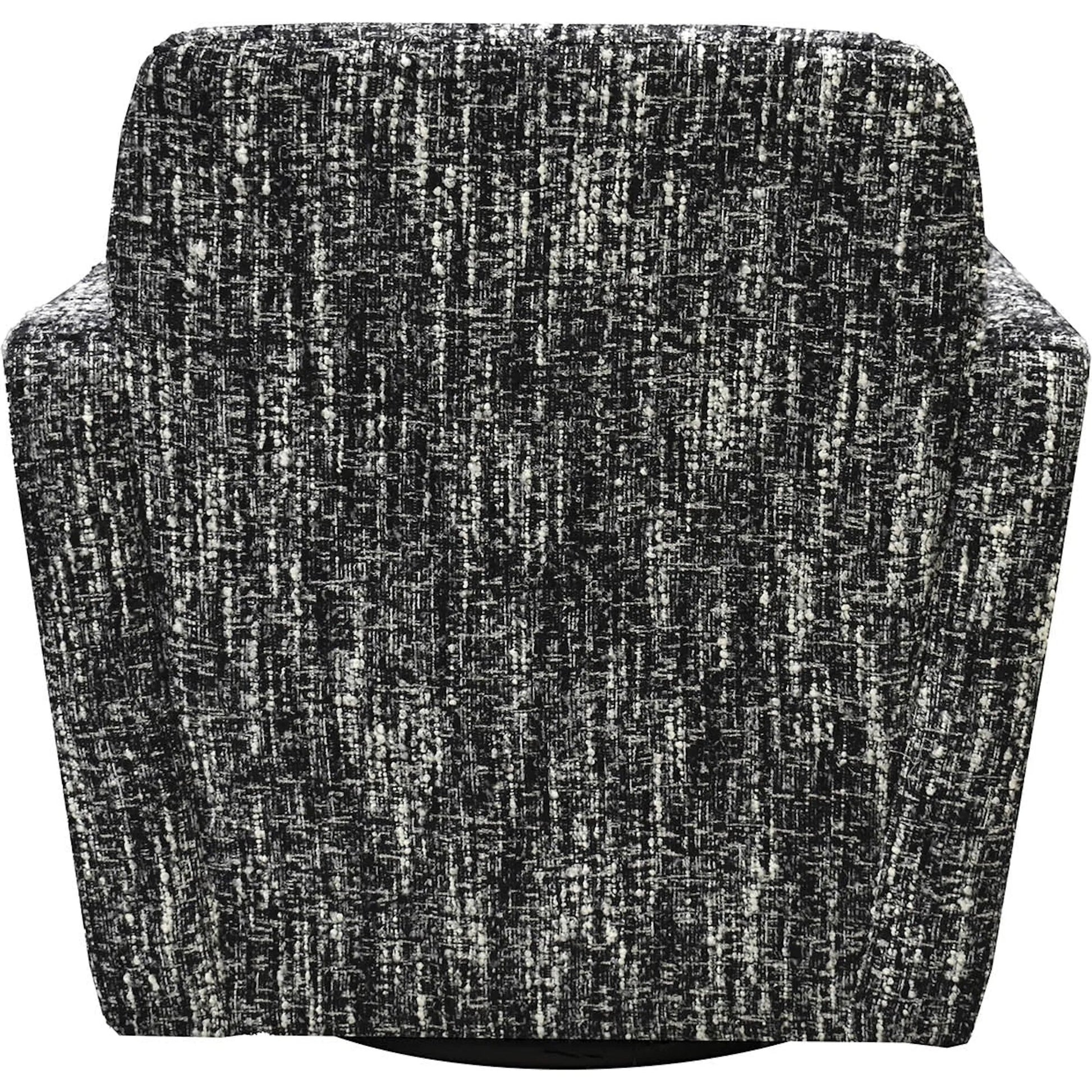 Cooper Swivel Club Chair by LH Imports in matte black. Made from pine, hardwood, metal, pu foam, polyester in a modern style.