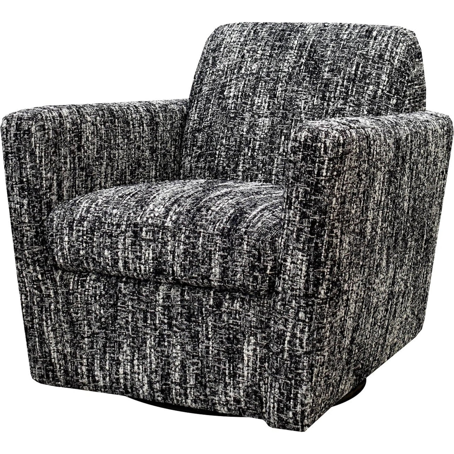 005 SI-2452761 | Primary Silo | Cooper Swivel Club Chair by LH Imports in matte black. Made from pine, hardwood, metal, pu foam, polyester in a modern style.