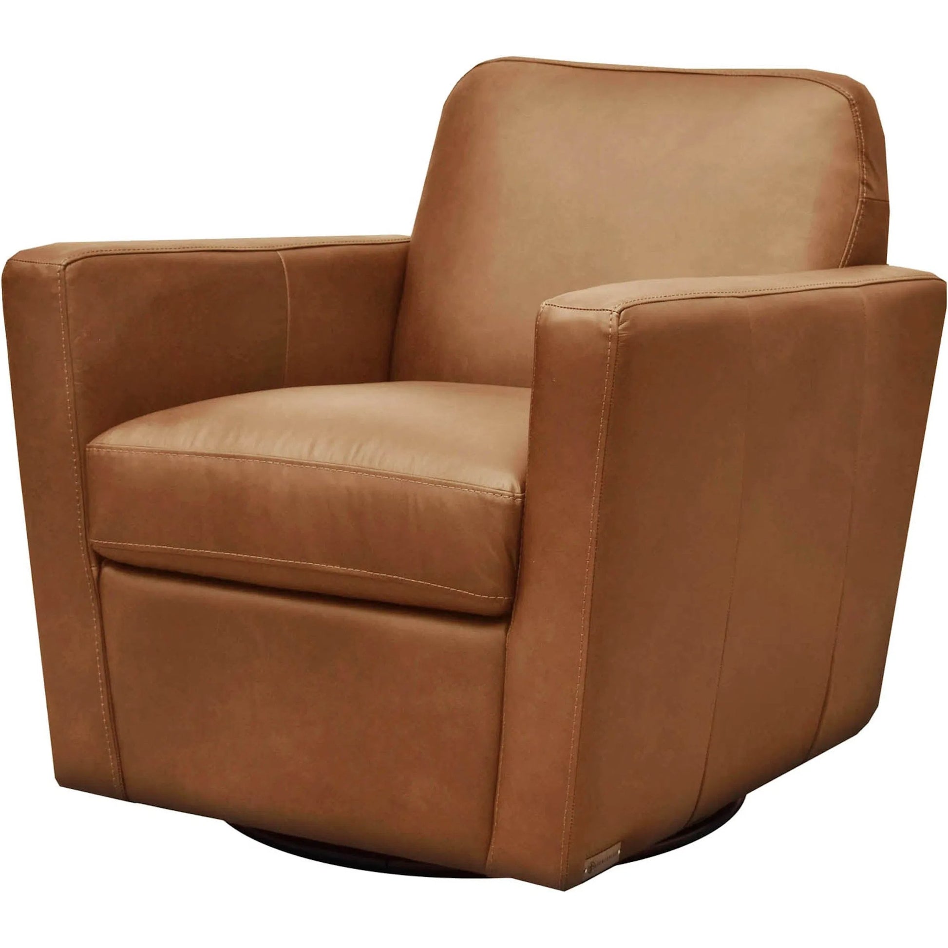 Cooper Swivel Club Chair by LH Imports in matte black. Made from pine, hardwood, metal, pu foam, polyester in a modern style.