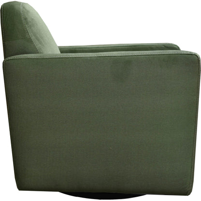 Cooper Swivel Club Chair by LH Imports in matte black. Made from pine, hardwood, metal, pu foam, polyester in a modern style.