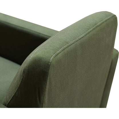 Cooper Swivel Club Chair by LH Imports in matte black. Made from pine, hardwood, metal, pu foam, polyester in a modern style.