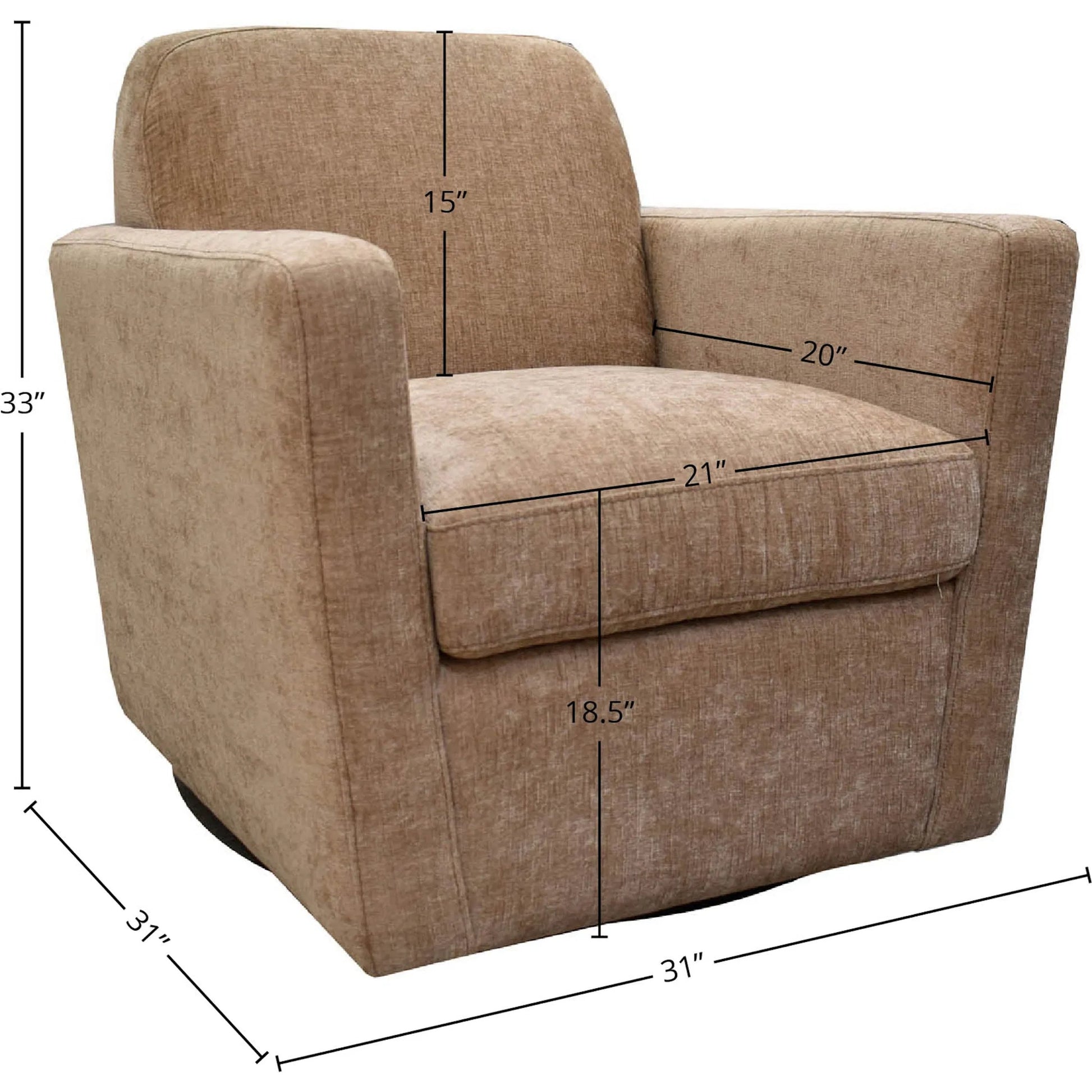 Cooper Swivel Club Chair by LH Imports in matte black. Made from pine, hardwood, metal, pu foam, polyester in a modern style.