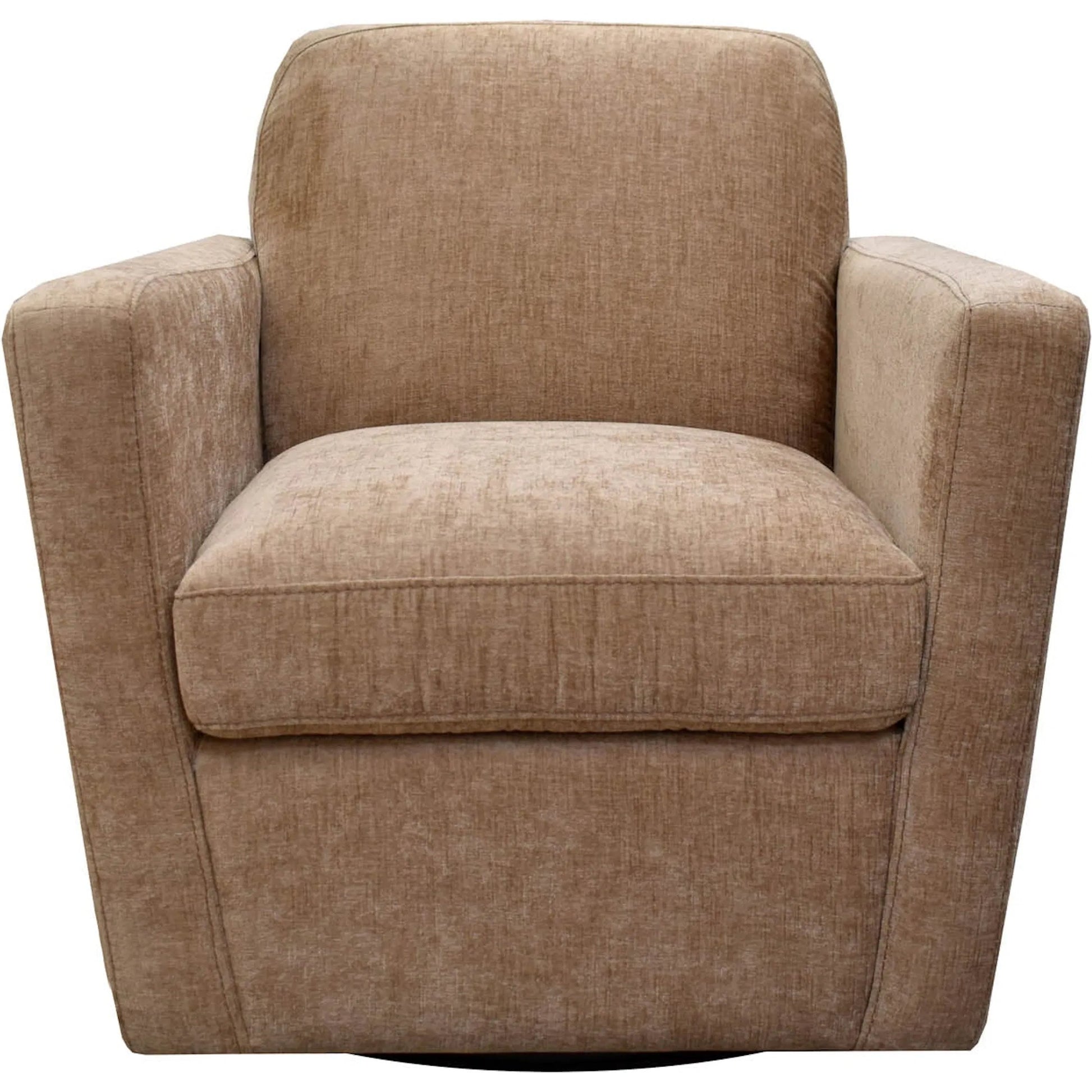 Cooper Swivel Club Chair by LH Imports in matte black. Made from pine, hardwood, metal, pu foam, polyester in a modern style.