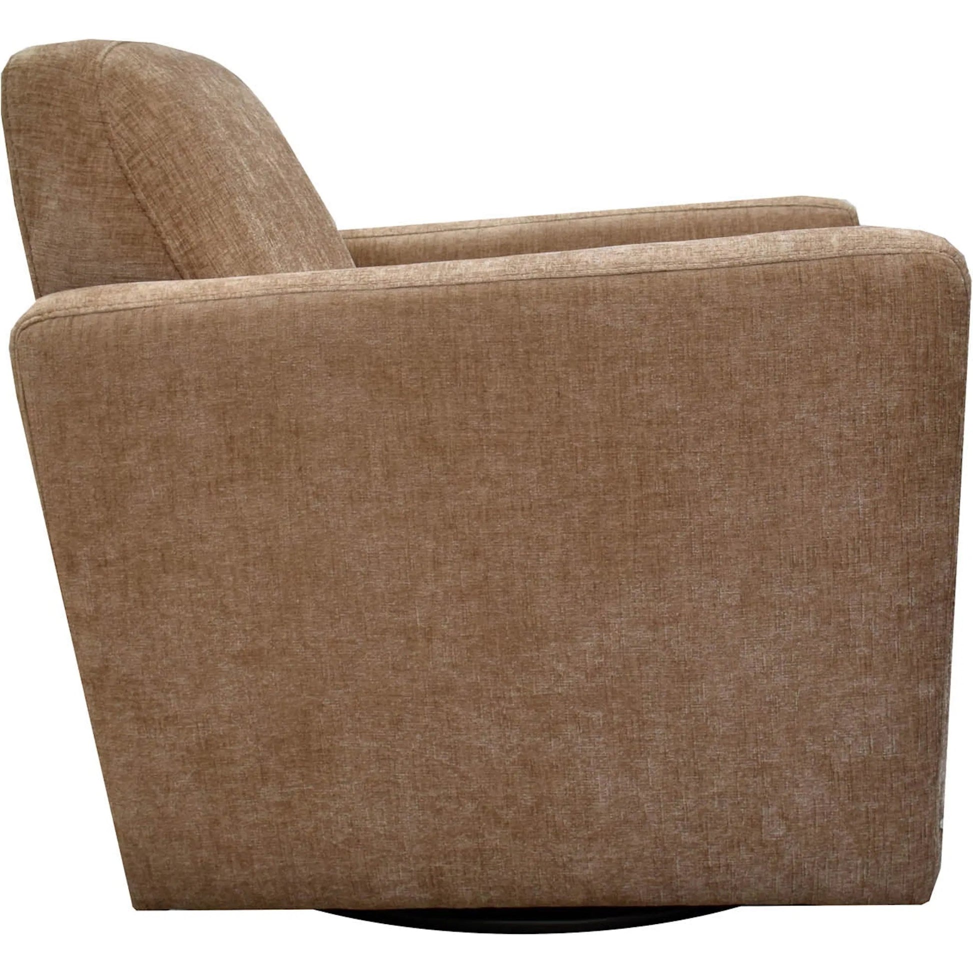 Cooper Swivel Club Chair by LH Imports in matte black. Made from pine, hardwood, metal, pu foam, polyester in a modern style.