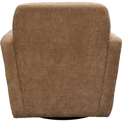 Cooper Swivel Club Chair by LH Imports in matte black. Made from pine, hardwood, metal, pu foam, polyester in a modern style.