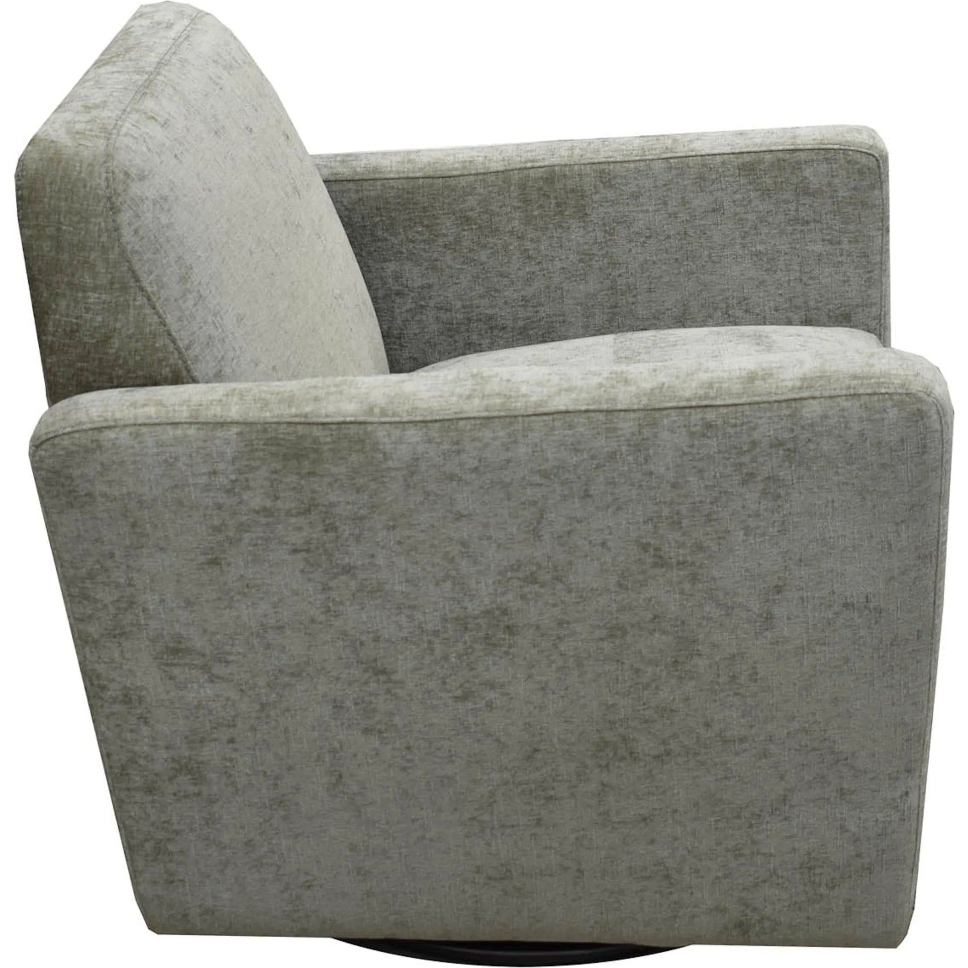 Cooper Swivel Club Chair by LH Imports in matte black. Made from pine, hardwood, metal, pu foam, polyester in a modern style.