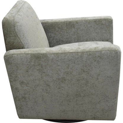 Cooper Swivel Club Chair by LH Imports in matte black. Made from pine, hardwood, metal, pu foam, polyester in a modern style.