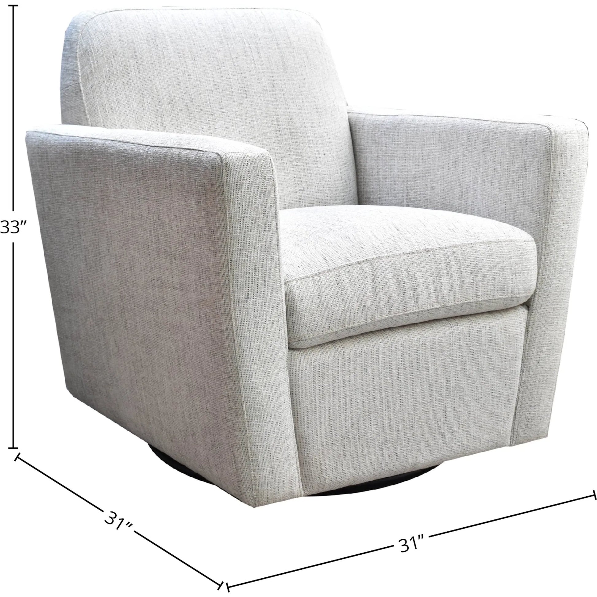 Cooper Swivel Club Chair by LH Imports in matte black. Made from pine, hardwood, metal, pu foam, polyester in a modern style.