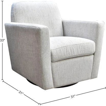 Cooper Swivel Club Chair by LH Imports in matte black. Made from pine, hardwood, metal, pu foam, polyester in a modern style.