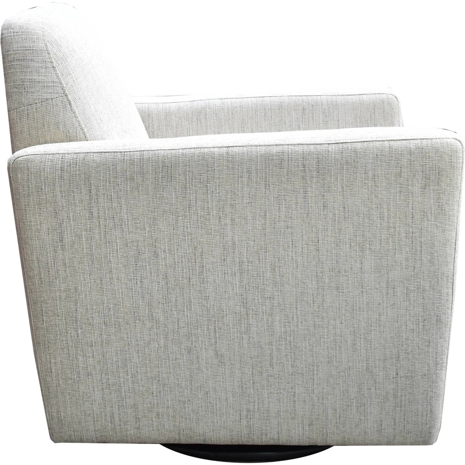 Cooper Swivel Club Chair by LH Imports in matte black. Made from pine, hardwood, metal, pu foam, polyester in a modern style.