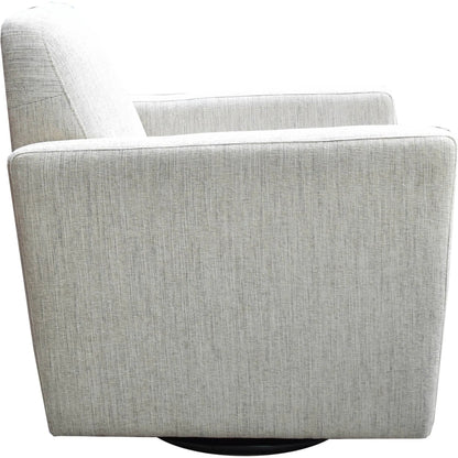 Cooper Swivel Club Chair by LH Imports in matte black. Made from pine, hardwood, metal, pu foam, polyester in a modern style.