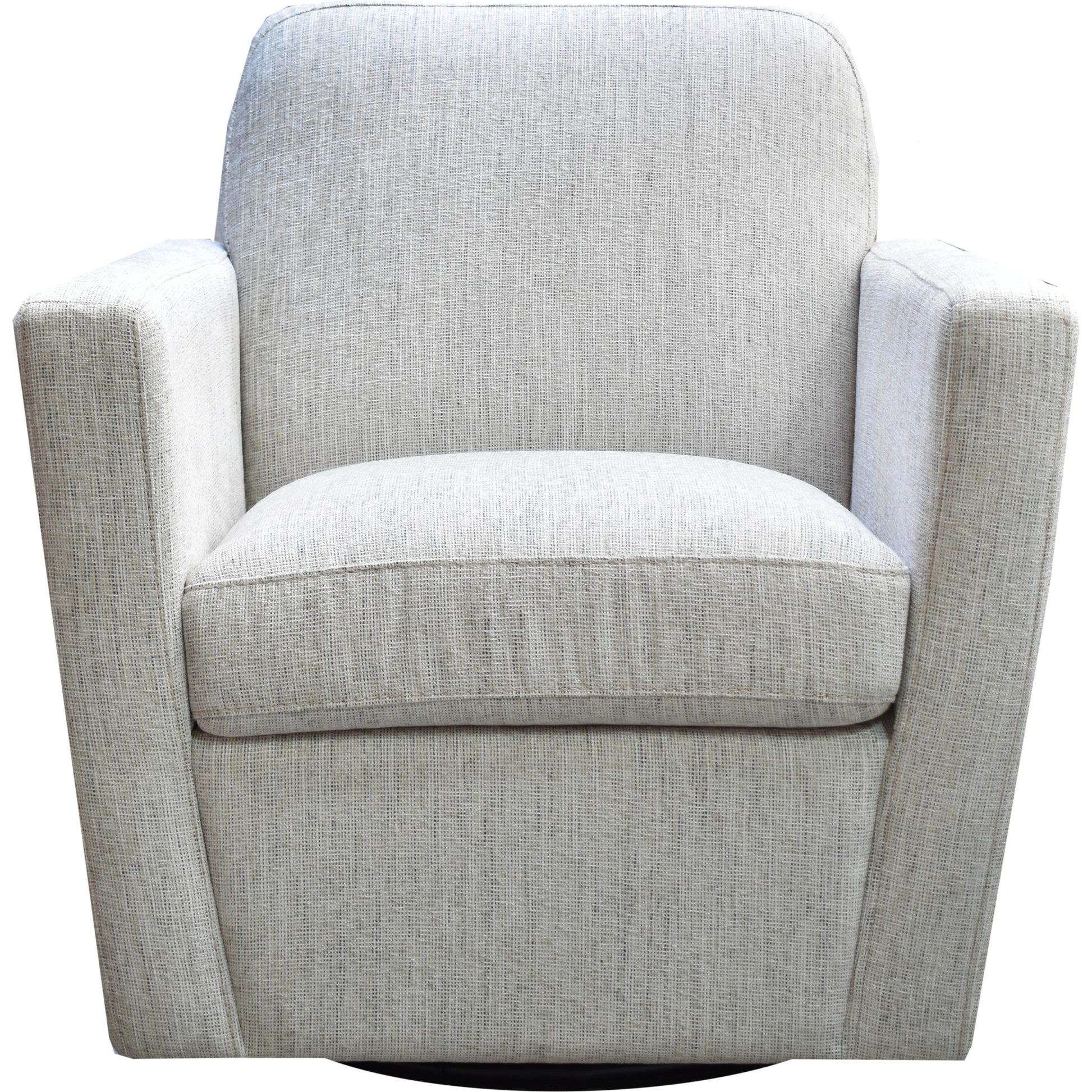 Cooper Swivel Club Chair by LH Imports in matte black. Made from pine, hardwood, metal, pu foam, polyester in a modern style.