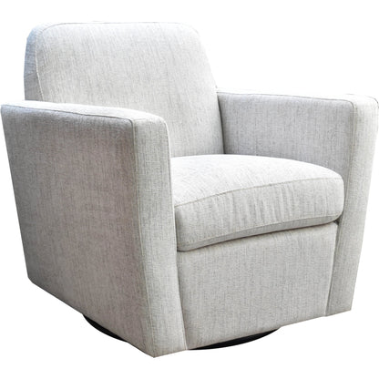 Cooper Swivel Club Chair by LH Imports in matte black. Made from pine, hardwood, metal, pu foam, polyester in a modern style.