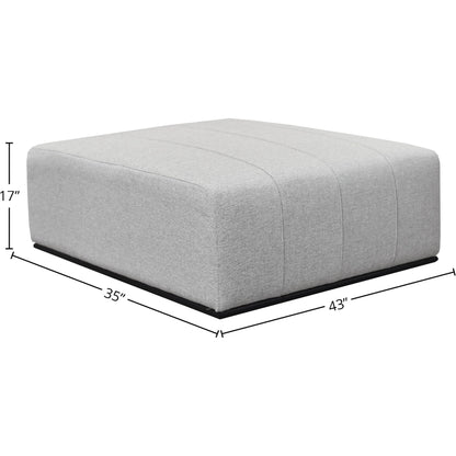Sullivan Ottoman by LH Imports in alba stone and matte black. Made from unique in a transitional style.