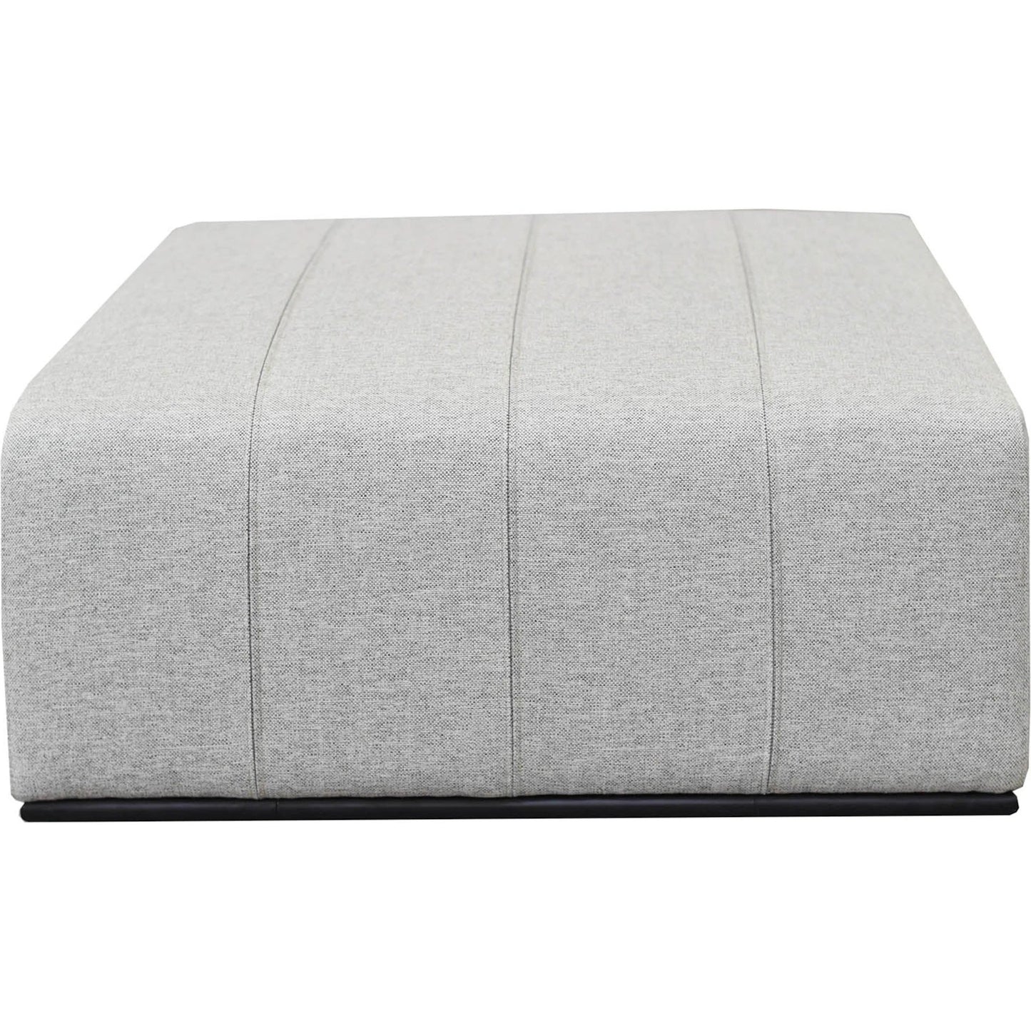 004 SI-2452763 | Additional Silo | Sullivan Ottoman by LH Imports in alba stone and matte black. Made from unique in a transitional style.