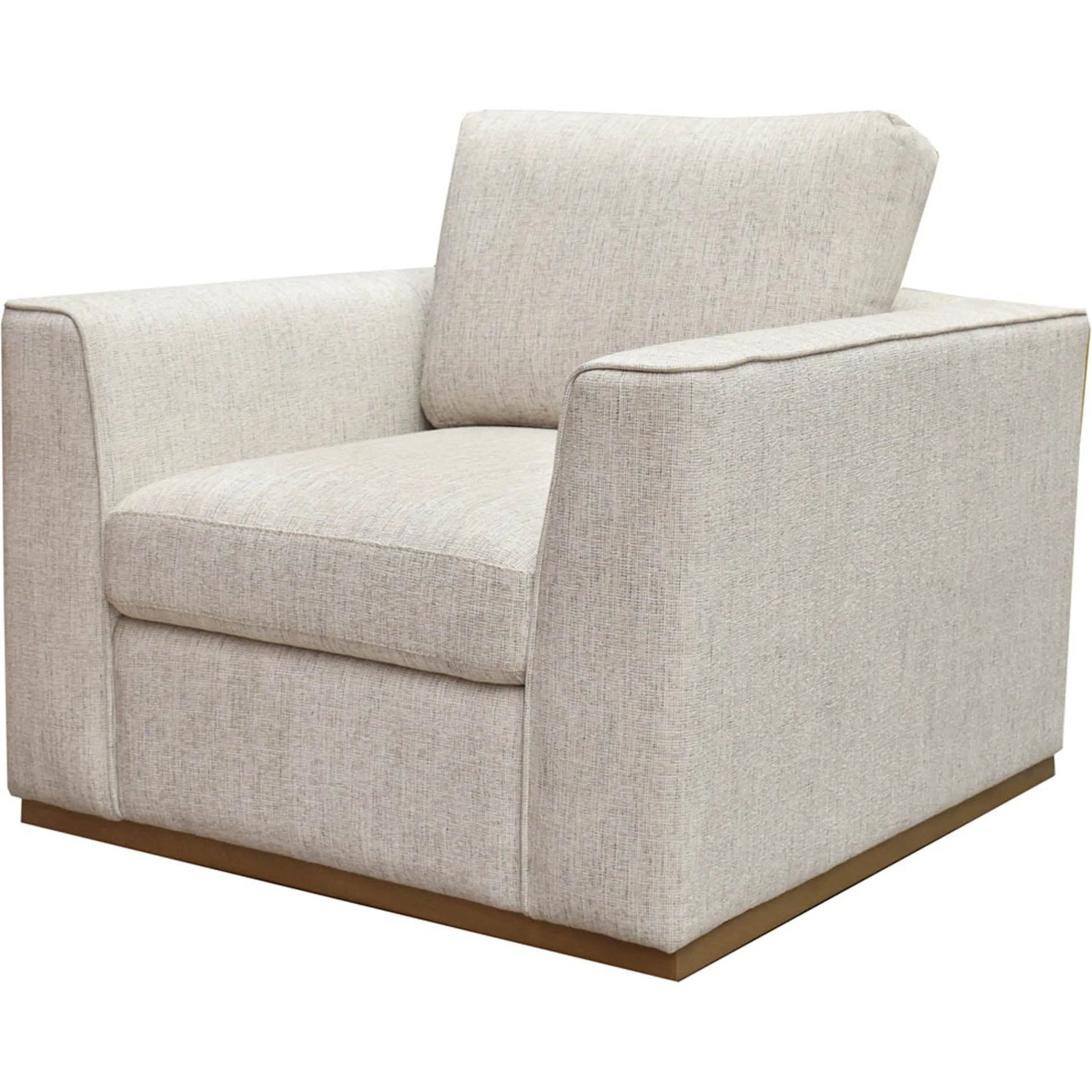 Anderson Club Chair by LH Imports in beige, woven linen and brown. Made from pine, hardwood, polyester, pu foam, polyester fiber in a unique style.