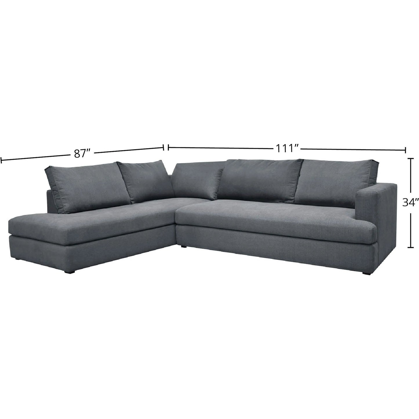 002 SI-2325016 | Additional Silo | Taylor Sectional by LH Imports in asphalt grey. Made from 90% polyester, 10% nylon fabric, metal, pine, plywood, polyurethane foam in a transitional style.