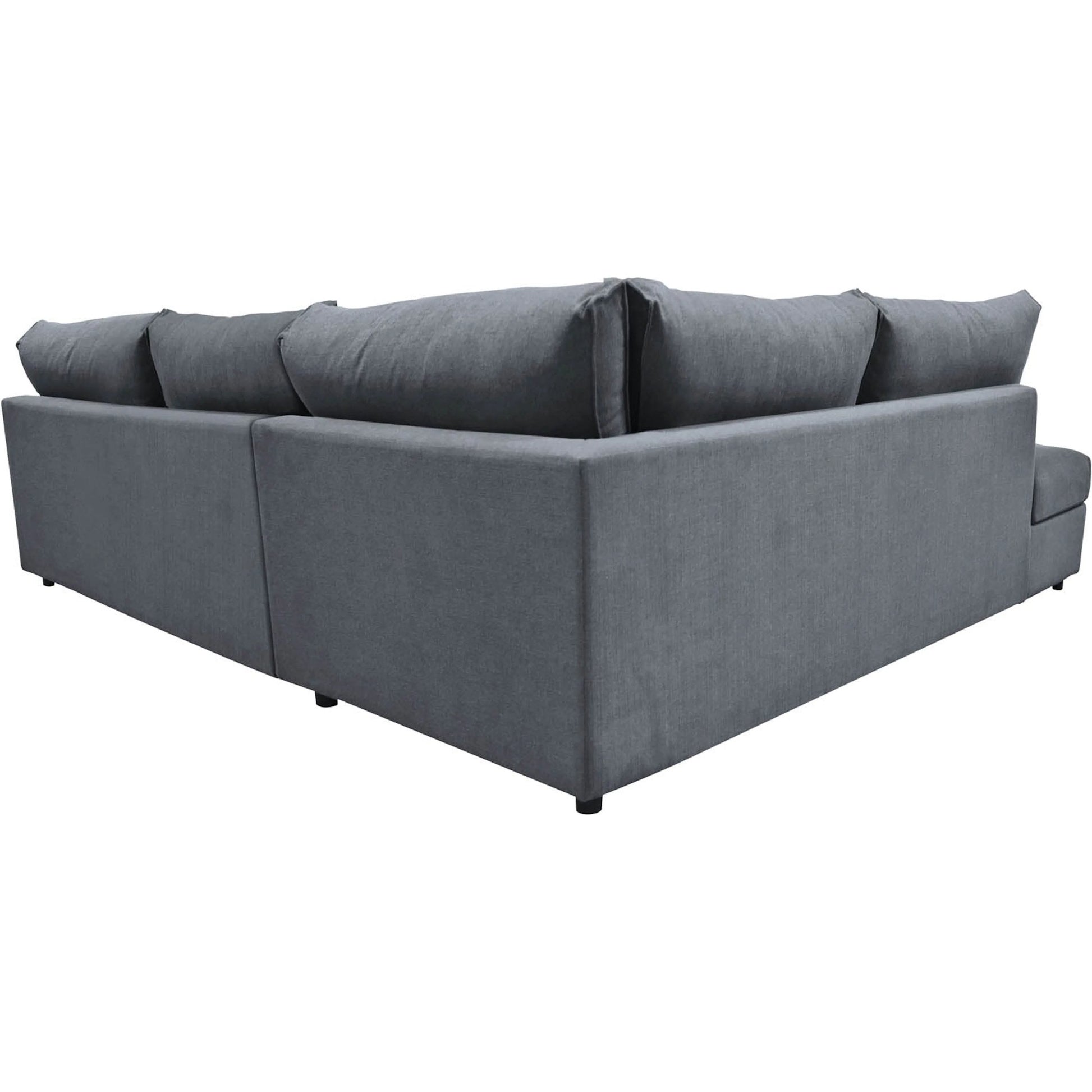 Taylor Sectional by LH Imports in asphalt grey. Made from 90% polyester, 10% nylon fabric, metal, pine, plywood, polyurethane foam in a transitional style.