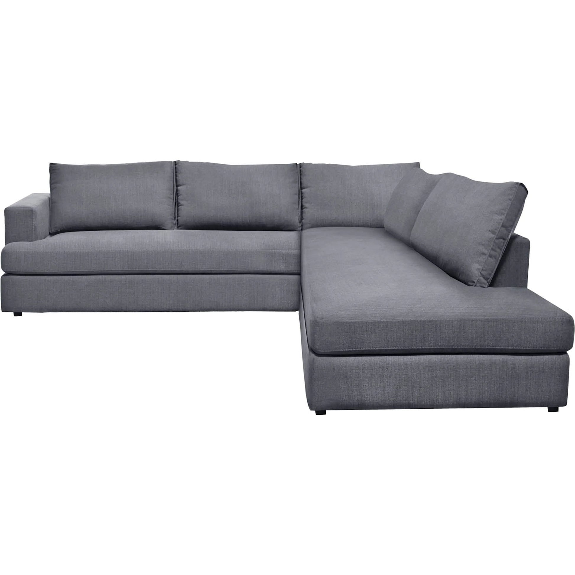 Taylor Sectional by LH Imports in asphalt grey. Made from 90% polyester, 10% nylon fabric, metal, pine, plywood, polyurethane foam in a transitional style.