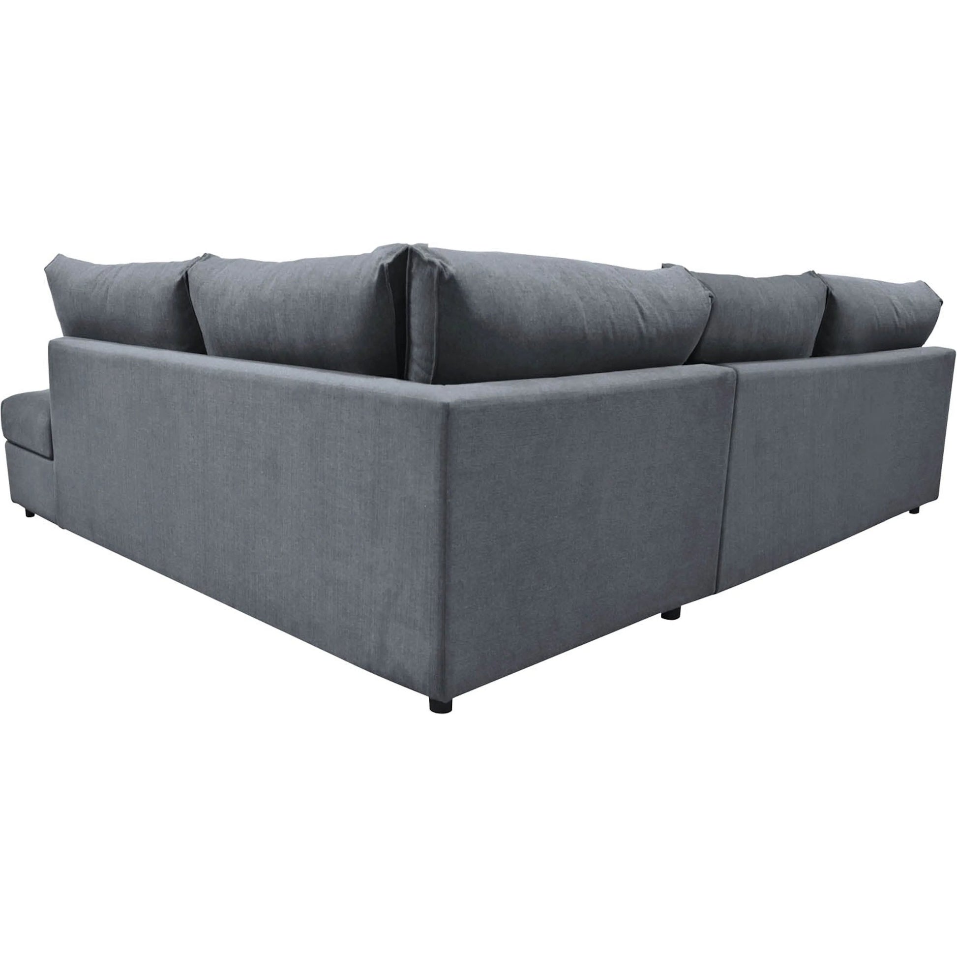 Taylor Sectional by LH Imports in asphalt grey. Made from 90% polyester, 10% nylon fabric, metal, pine, plywood, polyurethane foam in a transitional style.