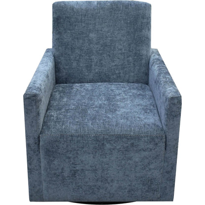 Riley Swivel Club Chair by LH Imports. Made from pine, plywood, metal, pu foam, 100% polyester fabric in a modern style.