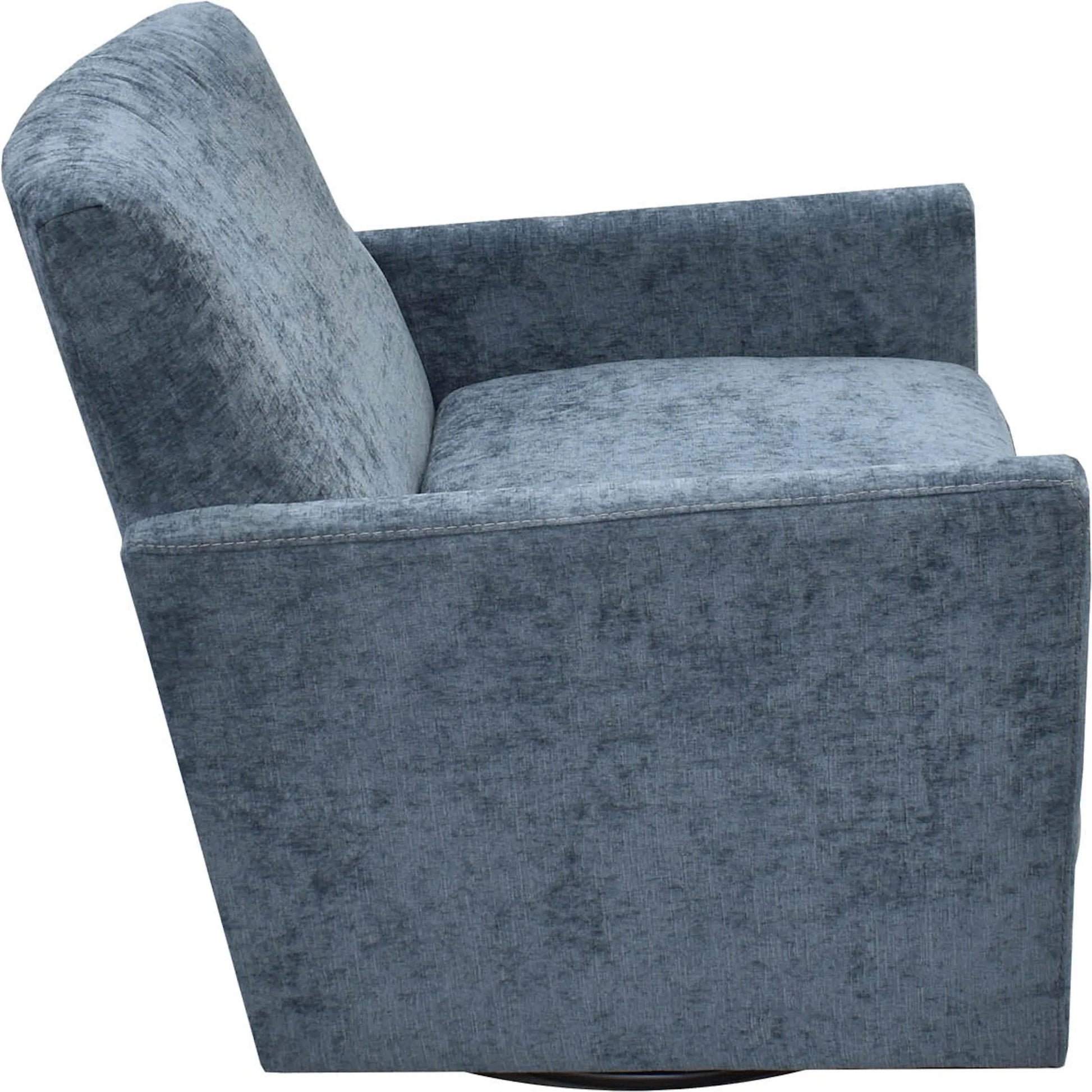 Riley Swivel Club Chair by LH Imports. Made from pine, plywood, metal, pu foam, 100% polyester fabric in a modern style.