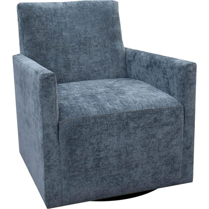 Riley Swivel Club Chair by LH Imports. Made from pine, plywood, metal, pu foam, 100% polyester fabric in a modern style.